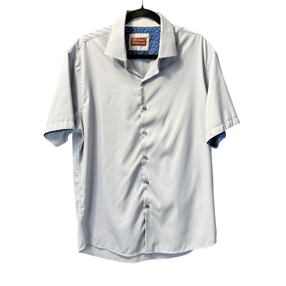 Consequence Mens Large Button Down Short Sleeves … - image 1